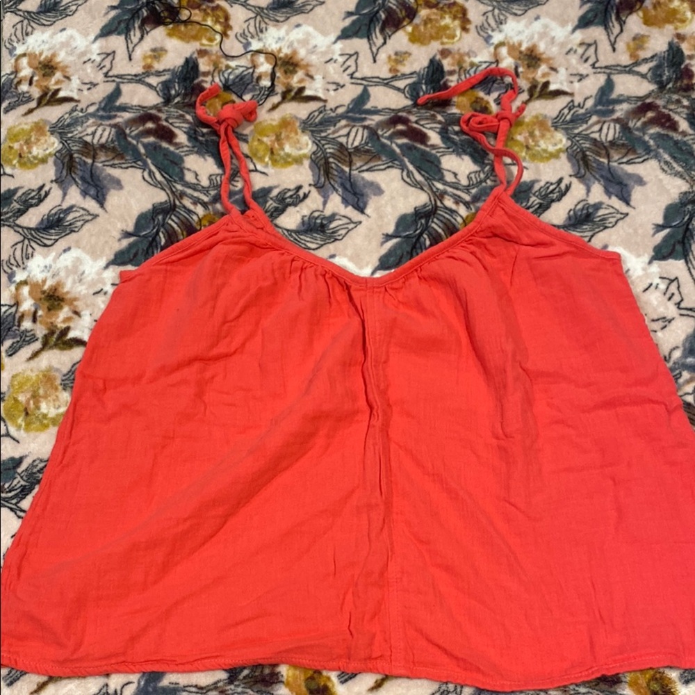 Old Navy Red Sleeveless Tie Front Camisole